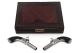 Belgian Engraved Muff/Boot Percussion 44 Caliber Pistols Cased Pair - Antique Pistols *ca. 1850*