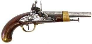 French Napoleonic Model AN XIII Flintlock Cavalry 69 Caliber Pistol Maubeuge Arsenal - Collectible *1812 DOM*